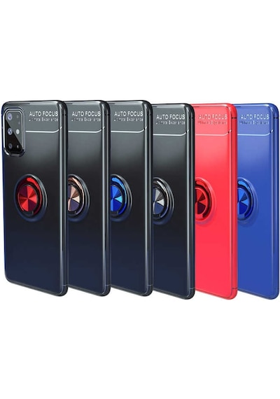 Samsung Galaxy Uyumlu S20 Plus Kılıf Yüzüklü Magnetli Ravel Case