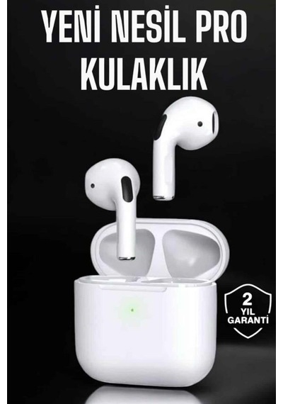 Beyaz Yeni Nesil Pro Bluetooth Kulaklık Yüksek Ses Kaliteli Anc Özelliği Beyaz