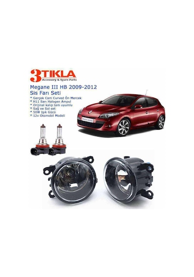 Renault Megane III HB 2010 Sis Farı Set Oem: 8200074008