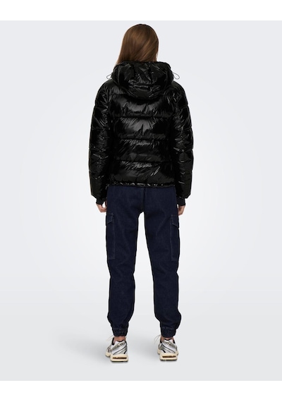 Only Kapüşonlu Puffer Siyah Kadın Mont 15287919 001