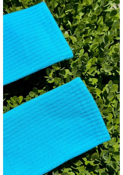 Lousocks Unisex Mavi Düz Renk Tenis Spor Çorabı