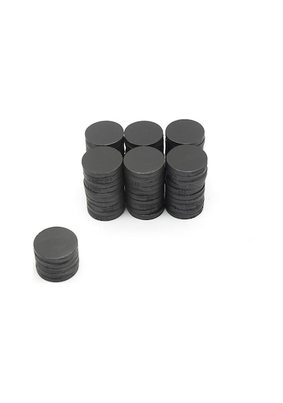 Ø19x3 Mm Yumuşak Ferrit Süsleme Mıknatısı - Esnek Siyah Mıknatıs 100 Adet