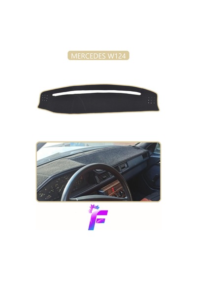 Mercedes W124 Uyumlu Torpido Örtüsü Yansıma Önleyici Kolay Montaj Tam Koruma H1
