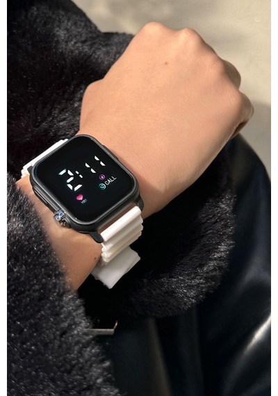 Aqua Di Polo 1987 Unisex Siyah Silikon Dijital Led Kol Saati Apwr033305