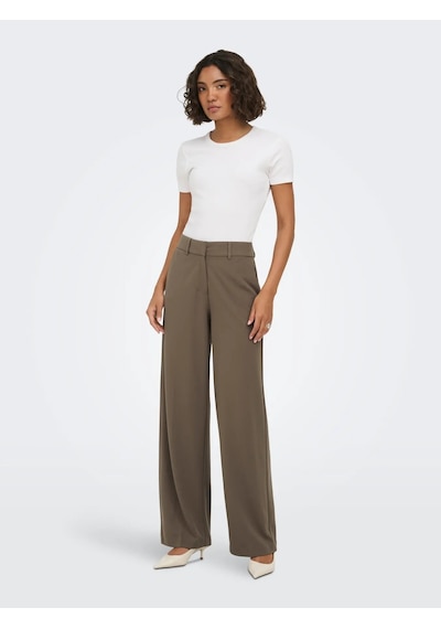 Only Onlkalina Hw Wide Pant Kadın Pantolon 15376751 Kahverengi