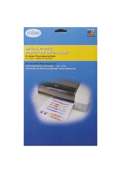 Testors 9201 Decal Paper Clear 6 Sheets