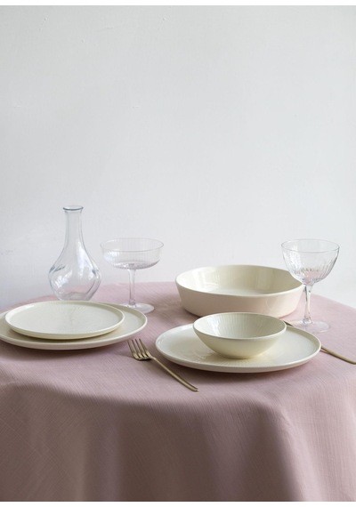 The Mia Noon Servis Tabağı Krem 30 Cm