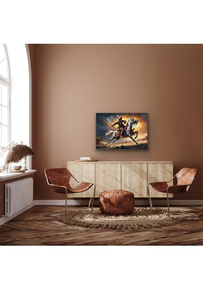 Atlı Osmanlı Askeri Kanvas Tablo 70x100cm Çok Renkli