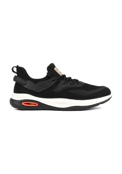 Erkek Siyah Bağcıklı Kalın Tabanlı Sneaker