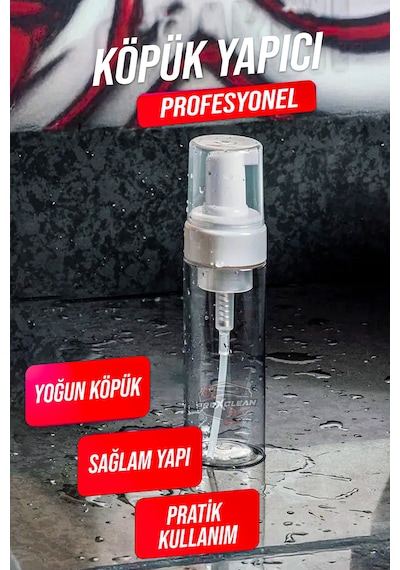 Premium Detaylı Temizlik Bakım Köpük Yapıcı Oto Araba Temizleme Kuaför Boş Şişe