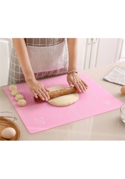 Büyük Boy Silikon Hamur Açma Matı 50x40 Cm Hamur Açma Matı