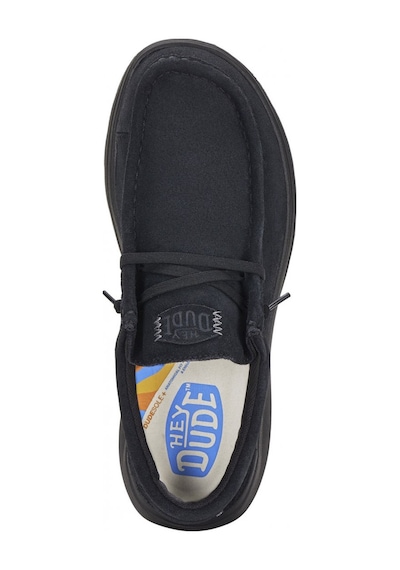 Oxford Klasik Erkek Hd.41975-001 Hey Dude Wally Comf Suede Black Null Siyah