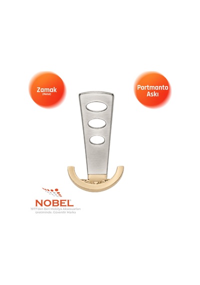 Bemol Lüks Portmanto Askı, Metal, Vestiyer Askı, 185 Gr, Dolap Askılık, Duvar Askılığı, Albrifin Saten Vidalı