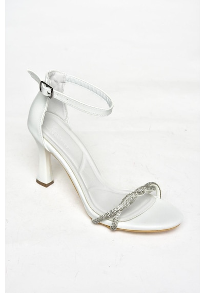 Fox Shoes S251344109 Beyaz Kalın Topuklu Kadın Ayakkabı Beyaz