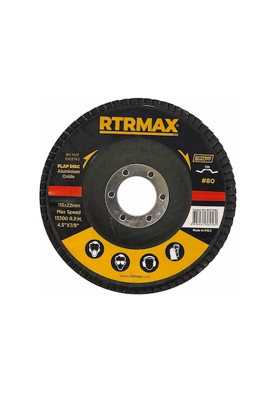 Rtrmax Alüminyum Oksit Flap Disk 115mm 40