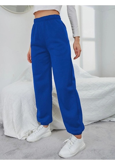 Kadın Sax Mavisi Oversize Eşofman Altı Sax Mavisi