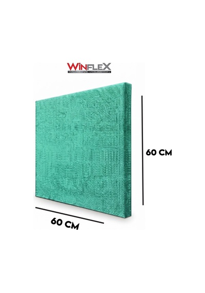 60x60cm - Akustik Kumaş Kaplı Panel Su Yeşil