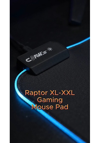Raptor Xxl 90x40cm Mikrofiber Yüzey Kaydırmaz Kauçuk Zemin 360 Rgb Dikişli Xxl Mousepad - Siyah