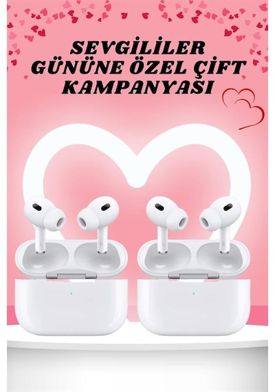 Sevgiliye  Çift Kulaklığı Yeni Nesil Pro Kulaklık Sevgililer Gününe Özel  3