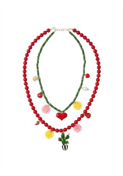 Charmlı 2'li Kolye Resimdeki