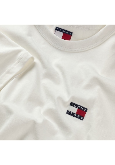 Tommy Hilfiger Tjm Reg Badge Tee Ext Erkek Beyaz T-shirt - Dm0dm20322