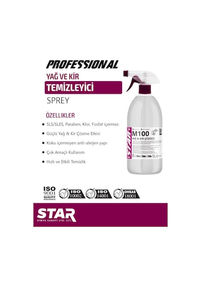 Ağır Yağ Çözücü 1000 Ml Airfryer, Fırın, Izgara, Ocak, Ve Aspiratör İçin Etkili Temizlik Çözümü