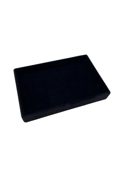 Küçük Boy Süet Kumaş Siyah Renk 22/14 Cm Servis Tablası Çok Renkli