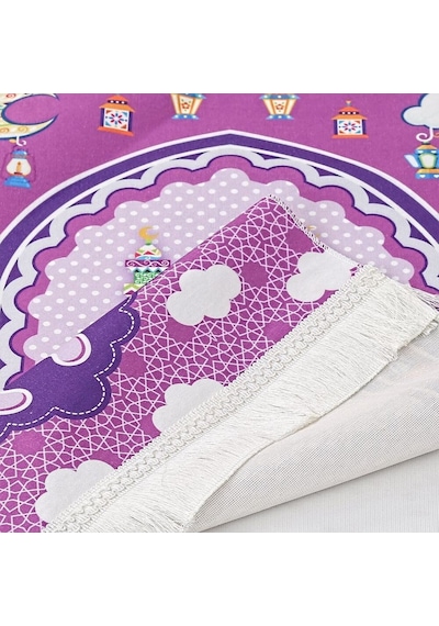 Çocuk Seccadesi Sahra Mor 82 45 Cm 110 Gr - Tesbih Hediyeli Çok Renkli