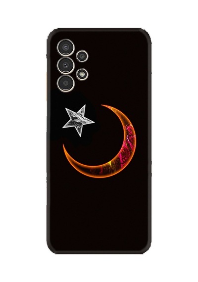 Samsung Samsung Galaxy Uyumlu A54 Kılıf Resimli Desenli Silikon Platinium Series Ay Yıldız 1884