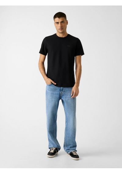 Guess Kısa Kollu Bisiklet Yaka Yeni Teknik Esnek Erkek Siyah T-shirt M6rı19kd202-jblk Siyah