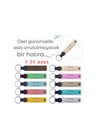 Mezuniyet Partisi İçin Tüm Sınıfa Özel, 24' Lü Set, Muhteşem lik Anı ve Hatıra Anahtarlığı