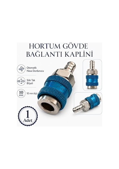 1 Adet Rulmanlı Jak Bağlantı Erkek Metal Kaplin Hortum Pnömatik Hava Tabancası Bağlantı 1/2 Pn25