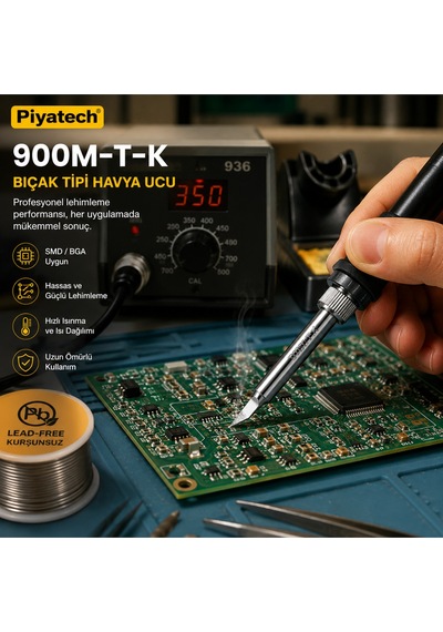 900m-t-k Bıçak Tipi Havya Ucu 936 Uyumlu Kurşunsuz Profesyonel Lehim Ucu