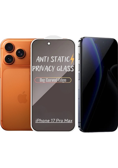 Pp Apple Uyumlu iPhone 17 Pro Max Anti-static 3d Prıvacy Hayalet Toz Tutmayan Kırılmaz Ekran Koruyucu 65992749
