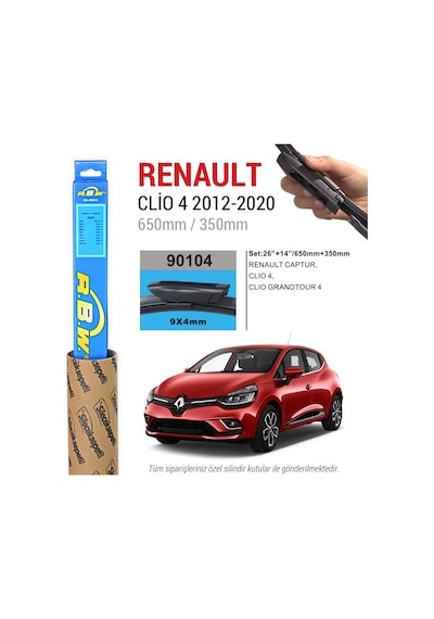 Renault Clio 4 RBW Muz Silecek Takımı (2012-2020)