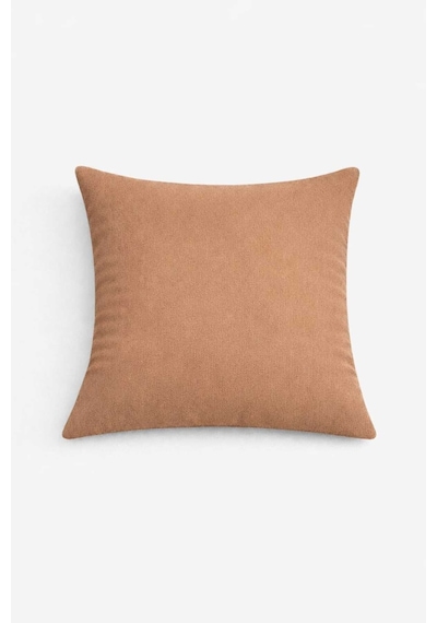 Kadife Dokulu Kakao Kırlent Yastık Kılıfı 2 Adet 45 X 45 Cm Kakao Rengi