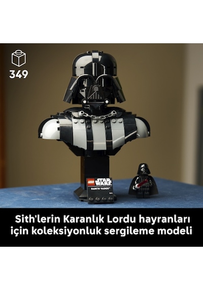 LEGO® Star Wars™ Darth Vader™ Büstü 75439 - Yetişkinler için Koleksiyonluk Bilim Kurgu Yapım Seti (349 Parça)
