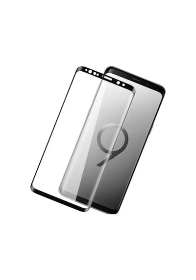 AnındaGelir Samsung Uyumlu Galaxy S9 Plus Siyah 5D Tam Kaplayan Ekran Koruyucu Cam Kapalı