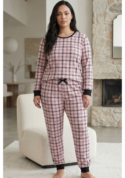 Siyah İnci Pamuklu Likralı Büyük Beden Battal Boy Örme Pijama Takım 26240882 Çok Renkli Siyah İnci Pamuklu Likralı Büyük Beden Battal Boy Örme Pijama Takım 26240882 Çok Renkli