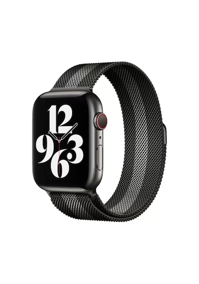 Newface Apple Watch Uyumlu 38mm Metal Mıknatıslı Kordon - Siyah-beyaz