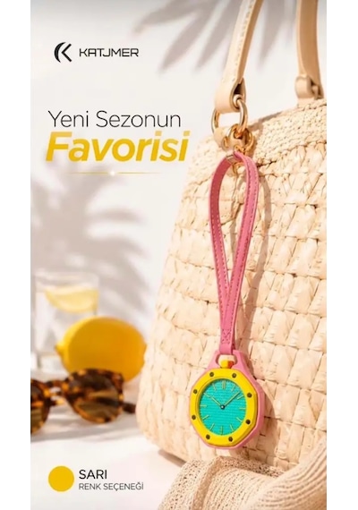 Katjmer Boyol Pop Renkli Saat Sarı