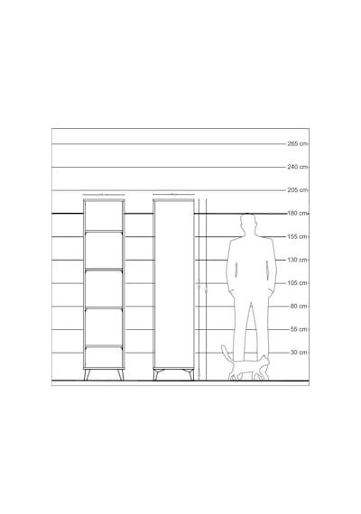 Hyperion Dolap 4 Raflı 44x44x195 Çam-çam Çam