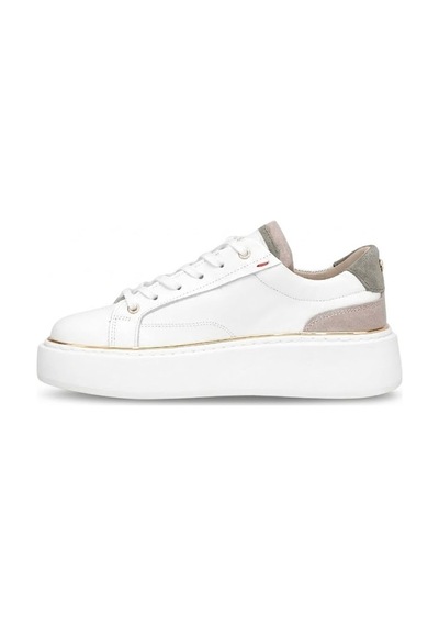 John Richardo 1247 Kadın Hakiki Deri Klasik Sneaker Beyaz Beyaz