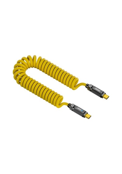 20 Gbps 140 W Destekli Type-c To Type-c Dişi Kablo Coiled 1.8 Metre