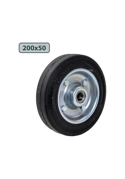 Yük Taşıma Dolgu Lastik Teker Çelik Saç Jant 200 X 50 Mm