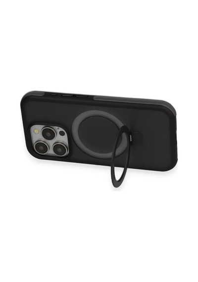 Joko Apple İphone 15 Pro Max Zorda Airbag Magsafe Standlı Kapak - Siyah Kılıf