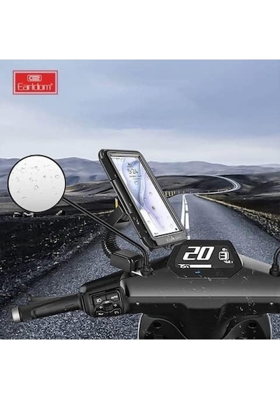 Eh-139 Motosiklet Telefon Tutucu Ayna Tipi Tutucu Su Geçirmez Dok