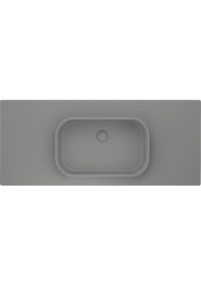 Real Stone Pure Etajerli 70x50 Gri Granit Banyo Lavabosu Gri