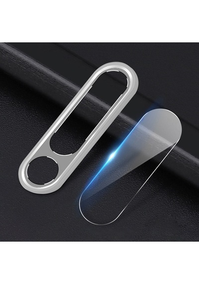 Xiaomi Redmi Note 8 Pro Cam Kamera Koruma + Metal Lens Seti Gümüş