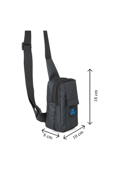Bizoon Np261 Unisex Keten Kumaş Telefon Bölmeli Çapraz Askılı Omuz Çantası, Günlük Spor 001